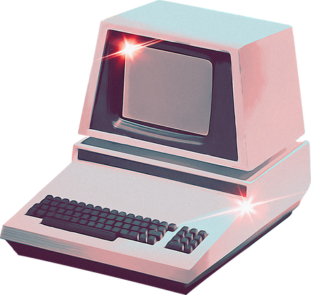 High Gloss Old Computer